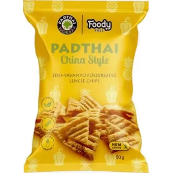 Chips GLUTÉNMENTES FOODY FREE LENCSECHIPS PADTHAI CHINA STYLE ÉDES-SAVANYÚ ÍZ 50G