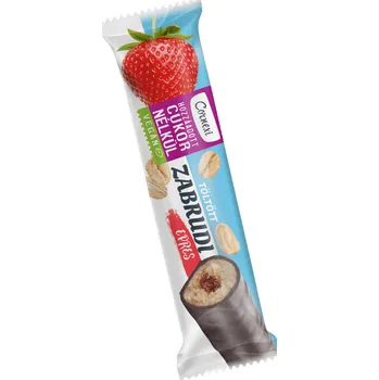 Žvýkačka Cornexi Zabrudi Ovesná tyčinka s jahodovou nádivkou v kakaové polevě se sladidlem (30g)