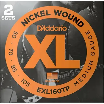 Struna pro kytaru a smyčcový nástroj D'Addario EXL160TP Struny pro baskytaru (Jako nové)