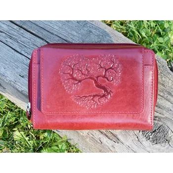 Peněženka Dámská Peněženka - Červená "Strom Života 02" - 8170 - Dárek pro ženu