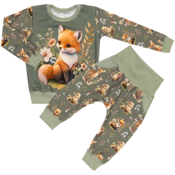 Tepláková souprava - Lesní zvířátka - lištička (bez kapuce) Velikost: 122