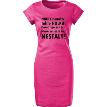 Dámské šaty Bavlněné letní šaty Nikdy nenaštvi Velikost: S, Barva: Purpurová
