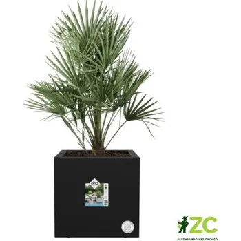 Obal na květináč Obal Vivo Next square - living black - 40 cm