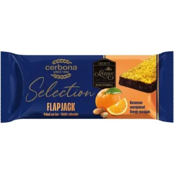 Cerbona Selection Flapjack Ovesná tyčinka s pomerančovým marcipánem polomáčená (40g)