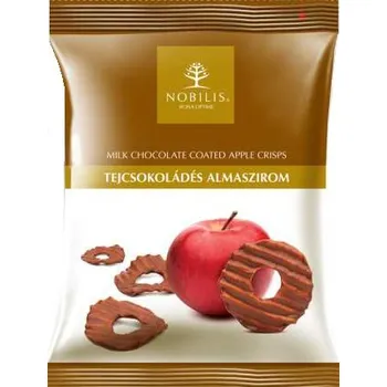 Sušené ovoce Nobilis Sušené jablečné lupínky v mléčné čokoládě (50g)