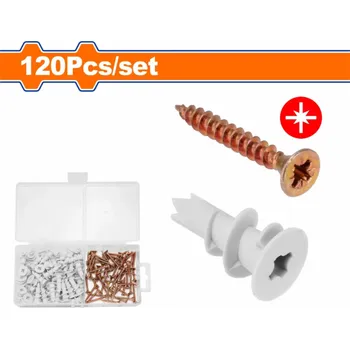 Hmoždinka Wadfow Hmoždinka s vrutem do dřevotřísky sada 120ks