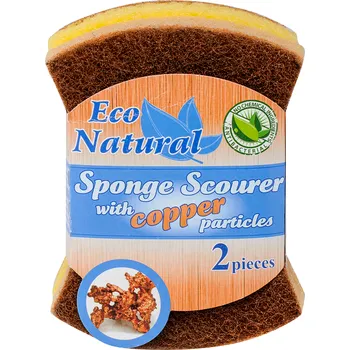 Čisticí prostředek do kuchyně Natural Eco Hubka s měděnými mikročásticemi (2ks)