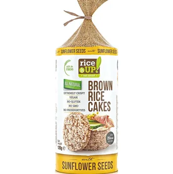 Rice Up Bezlepkové celozrnné rýžové chlebíčky se slunečnicovými semeny (120g)
