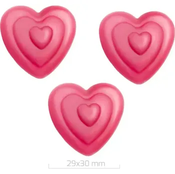 Jedlá dekorace na dort Dekorace čokoládová Srdce Trio 3D 16 ks