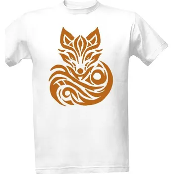 Pánské tričko Tričko s potiskem Liška tribal oranžová pánské