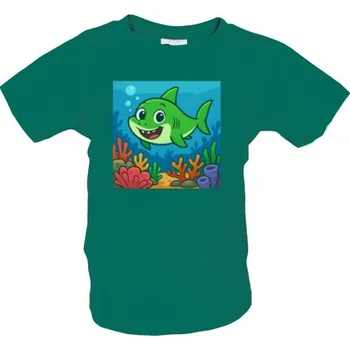 Pánské tričko Tričko s potiskem Žralok zelená baby shark dětské