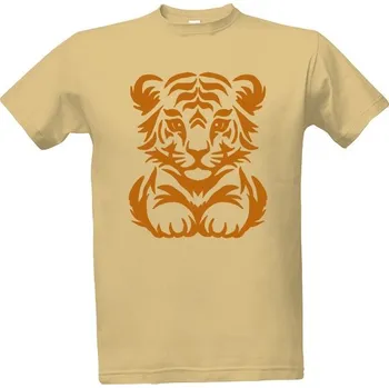 Pánské tričko Tričko s potiskem Tygr tribal oranžová pánské