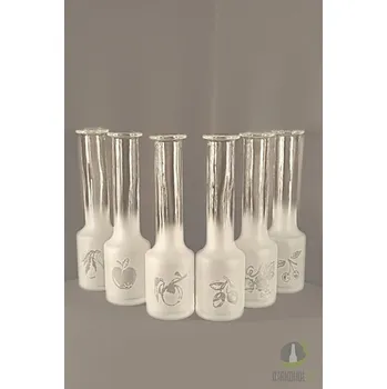 Pískovaná sada panáků - Ovoce (zkumavka)