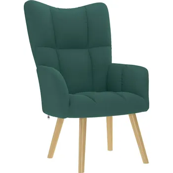 Křeslo vidaXL Relaxační křeslo tmavě zelené textil