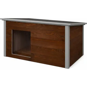 Bouda pro psa Zatepletá bouda pro psa XL 106x72x67 cm DECHLAND BP06 hnědo-šedá