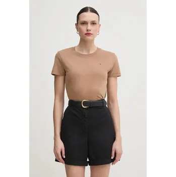 Pánské tričko Bavlněné tričko Tommy Hilfiger WW0WW44433 hnědá 82X, vel. M