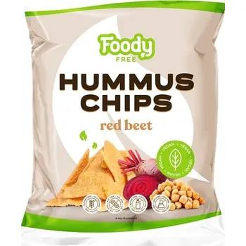 Chips Foody Free Bezlepkový Hummus Chips s červenou řepou (50g)