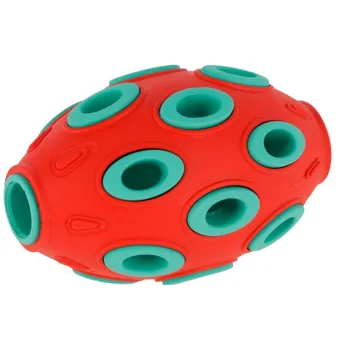 Hračka pro psa Maják Hračka gumová pro psy ToyFastic Míč na pamlsky červenomodrý 12 x 7,5 cm