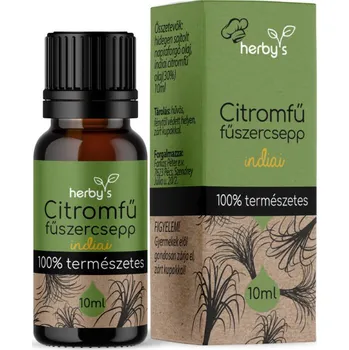 Vonný olej Herbys Indická citrónová tráva 100% přírodní esenciální olej (10ml)