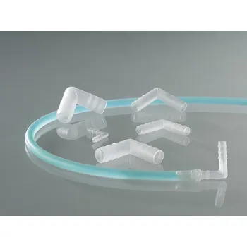 Ventil Hadicová spojka z PP, koleno 90°, cylindrické nátrubky, pro hadice Ø 3-5 mm (balení = 10 ks)