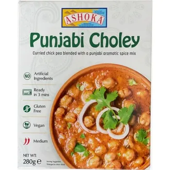 Hotové jídlo Ashoka Punjabi Choley - vegan, bezlepkové indické jídlo (280g)