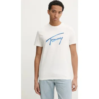 Pánské oblečení Tričko Tommy Jeans DM0DM21109 béžová 01X, vel. M