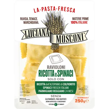 Luciana mosconi ravioloni ricotta a špenát čerstvé těstoviny 250g