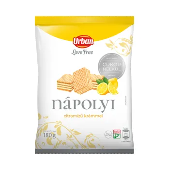 Urbán Oplatky plněné krémem s citrónovou příchutí bez cukru (180g)