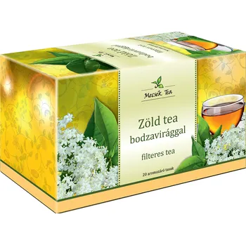 Sušená zelenina Mecsek Porcovaný zelený čaj s květem bezu (20ks)
