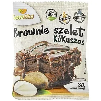 LoveDiet Bezlepkový Brownie kakaový s kokosovou příchutí (30g)