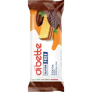 Dibette Bezlepková oplatka s kakaovým krémem slazená fruktózou (50g)
