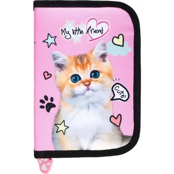 Penál Penál jednopatrový My Little Friend Pink Cat, Rozměry: 205 x 140 x 35 mm