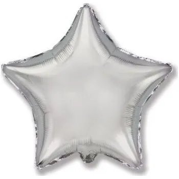 Balónek Flexmetal Balón foliový 45 cm Hvězda stříbrná