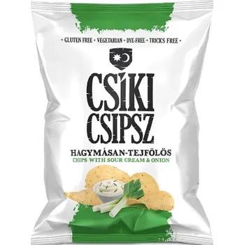Chips Csíki Chips Bezlepkové bramborové chipsy cibulově smetanové (50g)