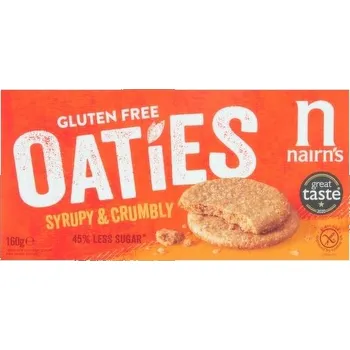 Nairns Bezlepkové celozrnné ovesné sušenky s nízkým obsahem cukru (160g)