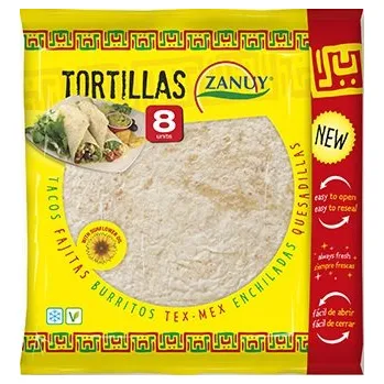 Hotové jídlo Zanuy Pšeničné Tortilla placky (8ks)