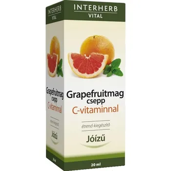 Lék na kožní problémy, vlasy a nehty Interherb Výtažek z grapefruitových jadérek s vitaminem C (20ml)