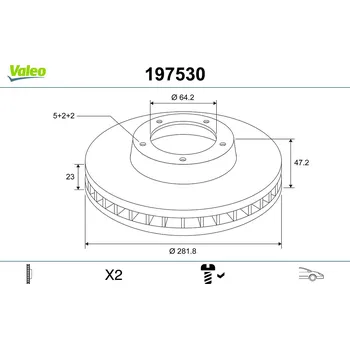 Brzdový kotouč Brzdový kotouč VALEO 197530