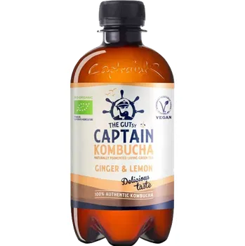 Nápoj Captain Kombucha Bio Nápoj z kombuchy - zázvor a citron (400ml)