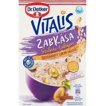 Potravina Dr.Oetker Vitalis Ovesná kaše švestkovo-skořicová bez přidaného cukru se sladidlem (58g)