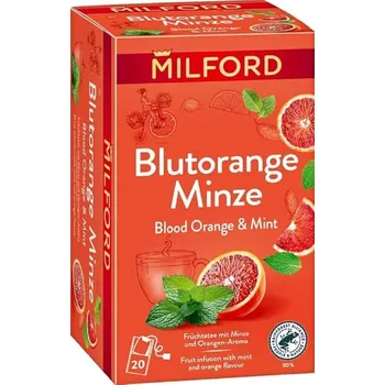 Sušené ovoce Milford Bylinně ovocný čaj s mátou a příchutí červeného pomeranče (20ks)