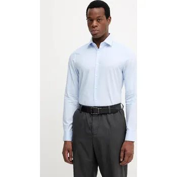 Pánská košile Bavlněná košile Michael Kors MK0DS01409 modrá 50X, vel. 40