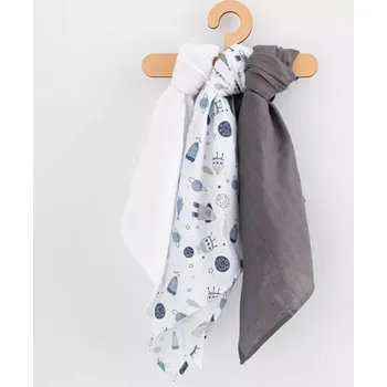 látková plena Mušelínové pleny pro chlapce 60 × 80 cm, sada 3 ks