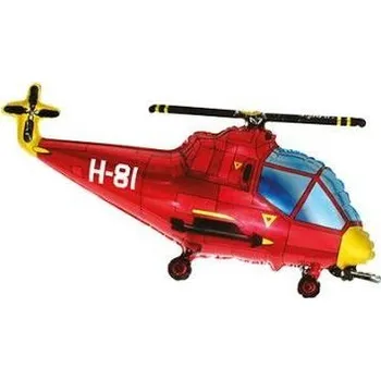 Flexmetal Balón foliový Helikoptéra - vrtulník - červená 60 cm