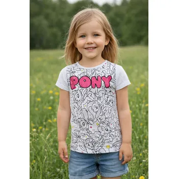 Sun City Dívčí tričko MY LITTLE PONY krátký rukáv bílé Bílá, Velikost: 116 116