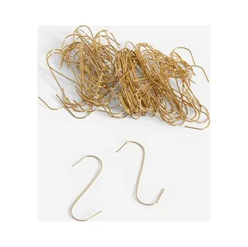 Vánoční dekorace Háčky na vánoční ozdoby zlaté 100 ks