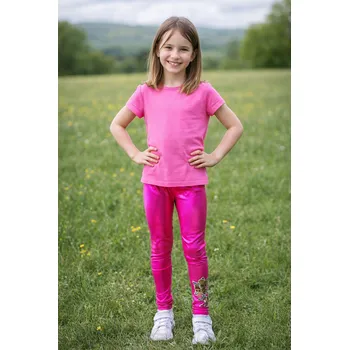 Dívčí legíny Eplusm Dívčí legíny L.O.L. holografické růžové Růžová, Velikost: 122 122