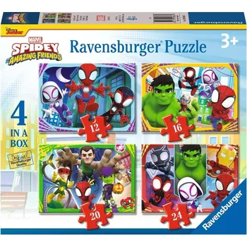 Puzzle RAVENSBURGER Spidey a jeho úžasní přátelé 4v1 12 16 20 24 dílků