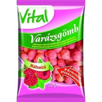 Vital Bezlepkové kukuřičné kuličky s malinovou příchutí se sladidlem (20g)