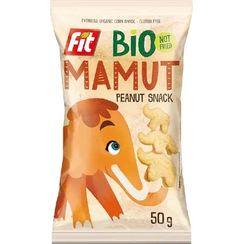 Chips Fit Bio Mamut Bezlepkový kukuřičný snack s arašídy (50g)